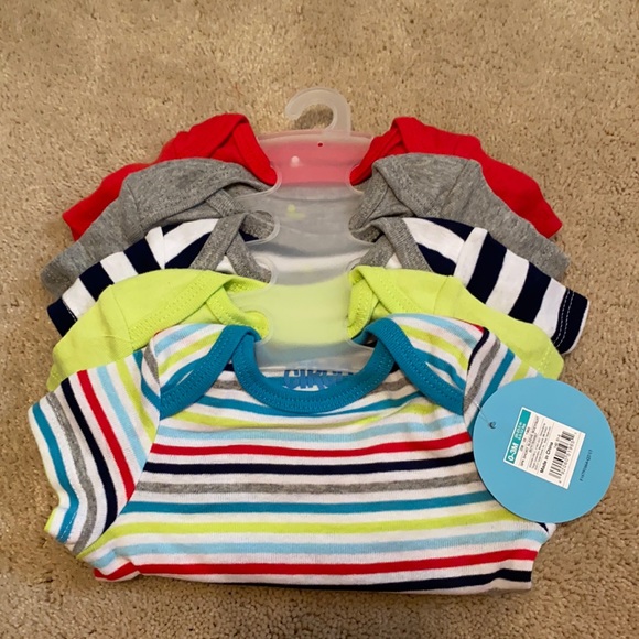 5 pack short sleeve bodysuit 0-3 months - Picture 1 of 3